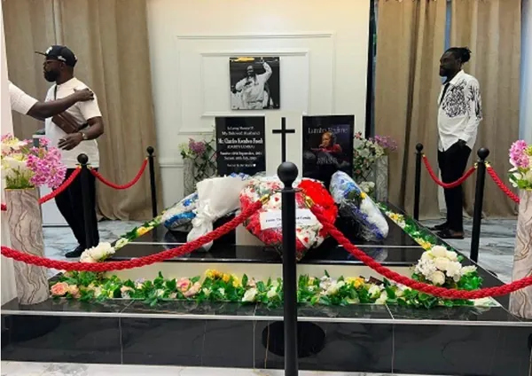 PHOTOS: Lumba's tomb finally unveiled after backlash over private East Legon burial