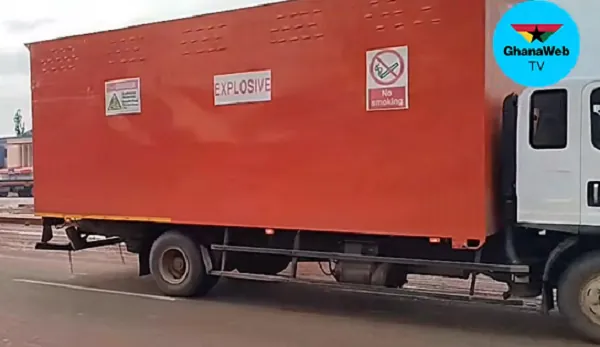 Watch as heavy flooding traps explosive convoy on Accra-Kasoa stretch