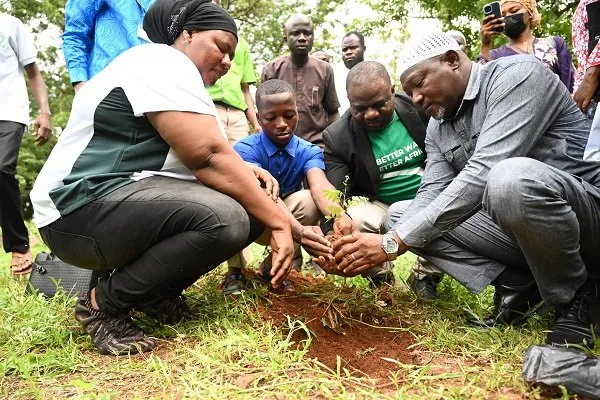 Ecobank plants 300 trees at Tamale Islamic SHS