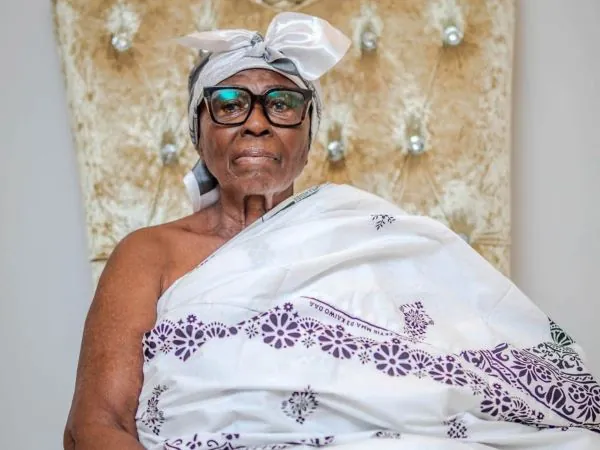 Watch: Asanteman throng Manhyia to pay homage to newly enstooled Queen Mother