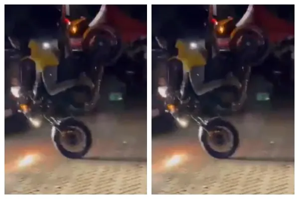 Watch as student falls of motorcycle during SRC Week
