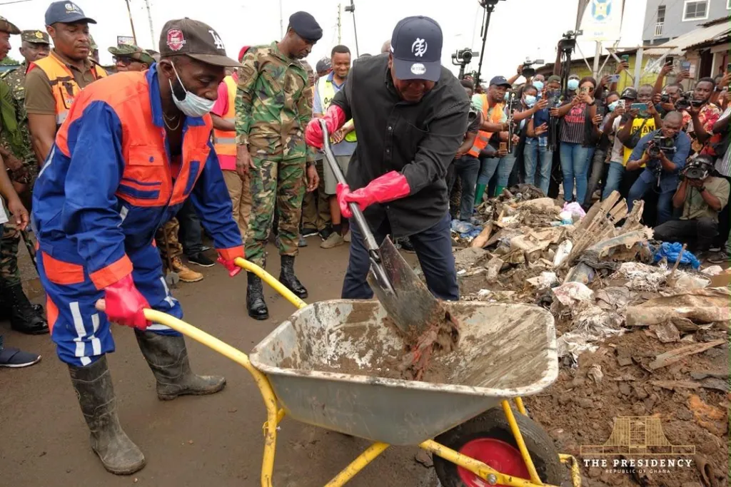 Day 2 clean-up: Mahama urges residents to join exercise as focus shifts to waste evacuation