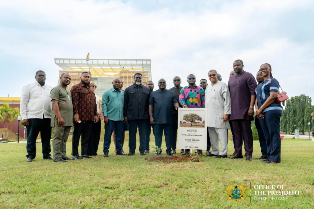 Chief of Staff plants shea tree at Jubilee House to reaffirm government’s commitment to shea industry development