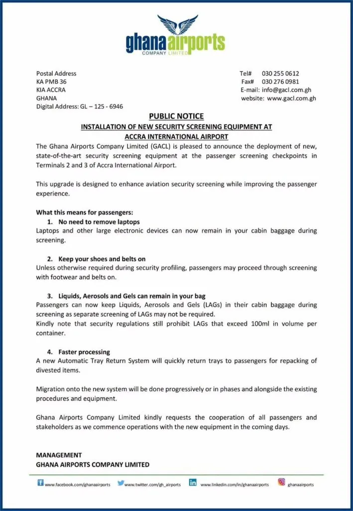 No more shoe and belt removal at checkpoints – GACL introduces new screening equipment