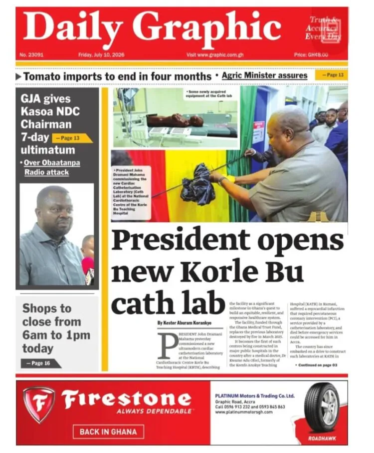 Today’s front pages: Friday, July 10, 2026
