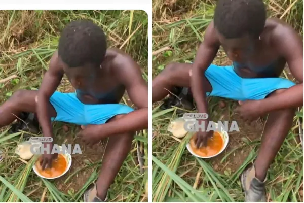 The moment a suspected phone thief was fed, forced to weed as punishment