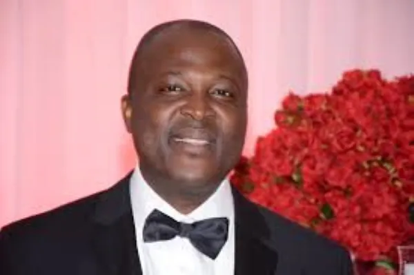 Ibrahim Mahama's name featured on AI-inspired humanoid phone stand