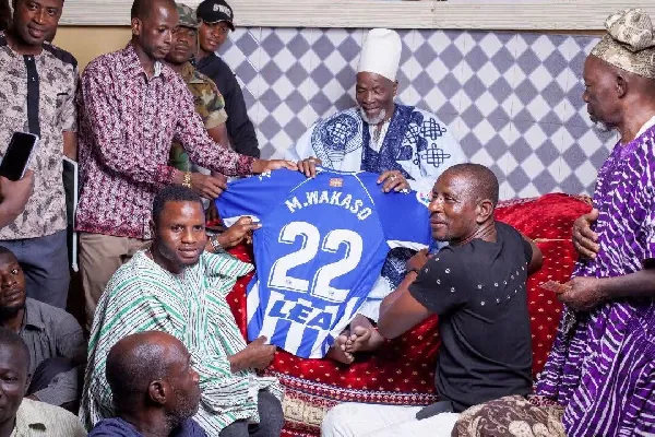 Wakaso pays tribute to Yaa Naa Abukari with emotional throwback photo