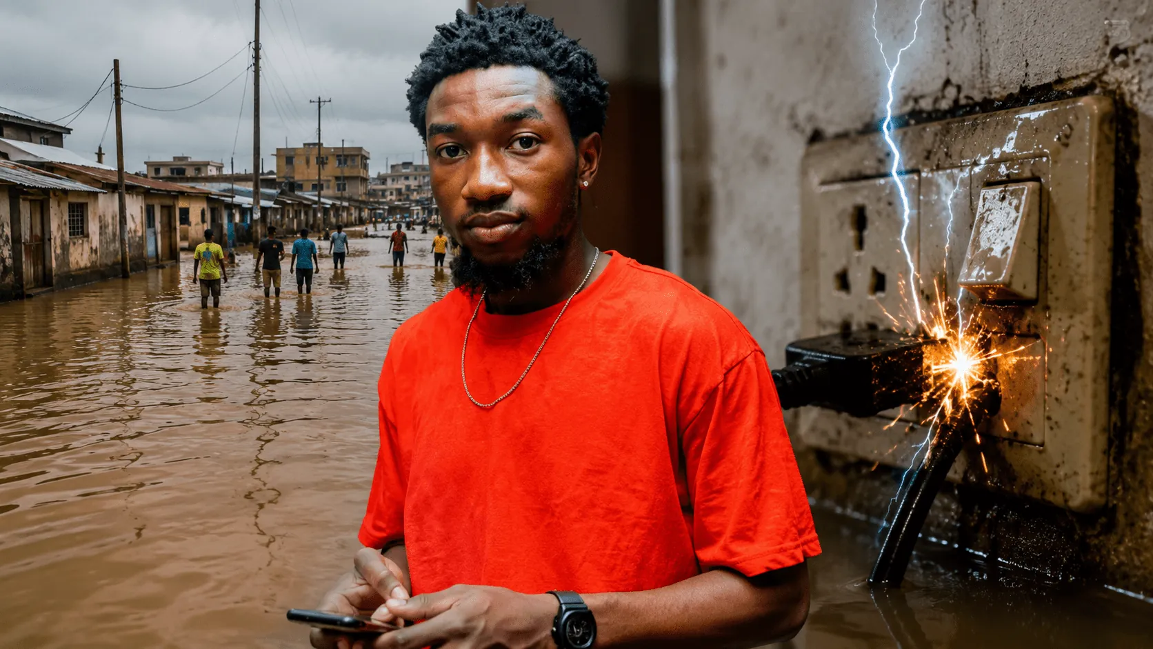 Young Man Electrocuted While Trying to Switch Off Sockets to Save TV During Alajo Floods