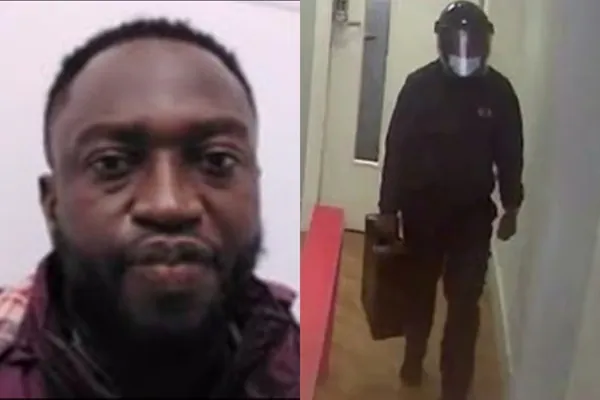 Caught on CCTV: Ghanaian man's bold £117K UK bank heist using ex-G4S ID and uniform
