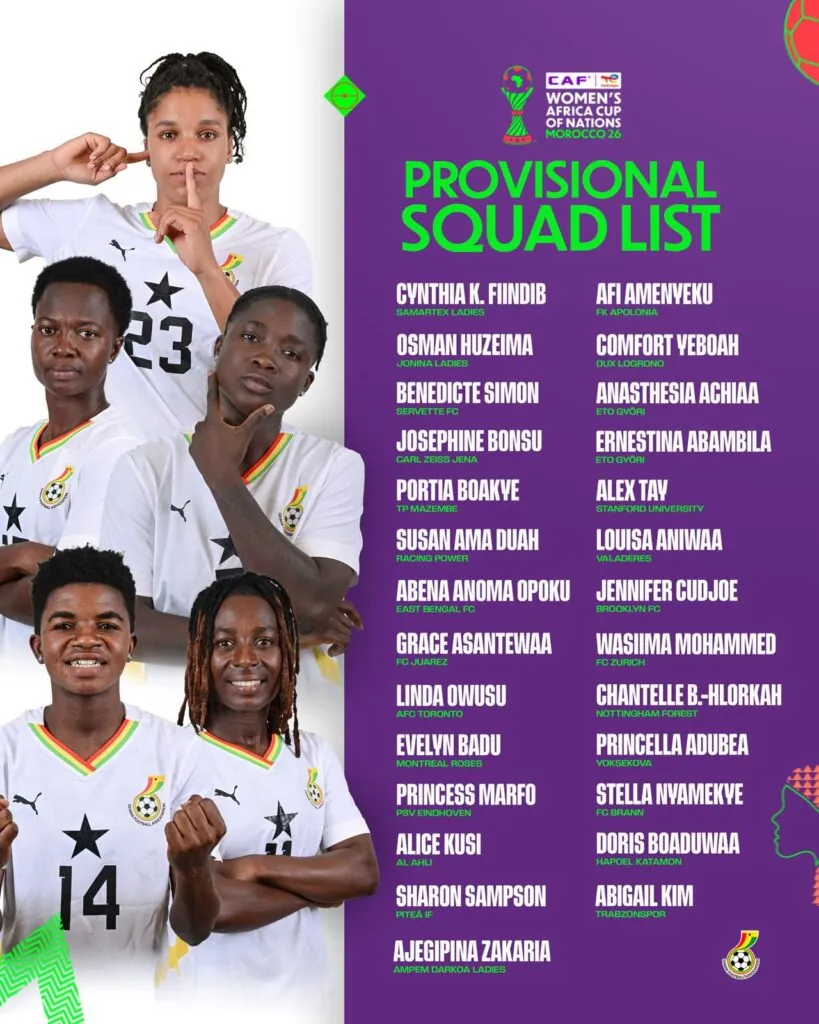 WAFCON 2026: Black Queens name provisional squad for tournament