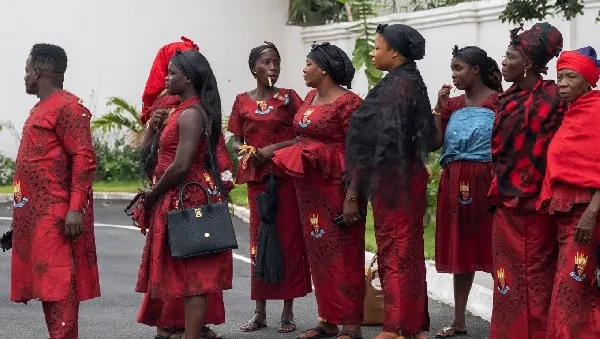 Watch as family, friends and sympathisers gather for Apostle Safo Kantanka's burial