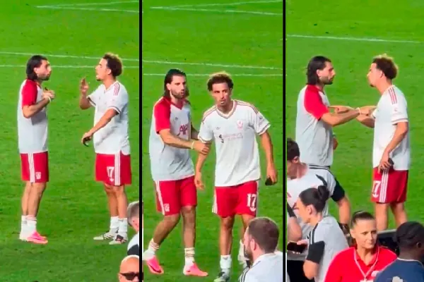 Liverpool players clash over captain's armband during pre-season game