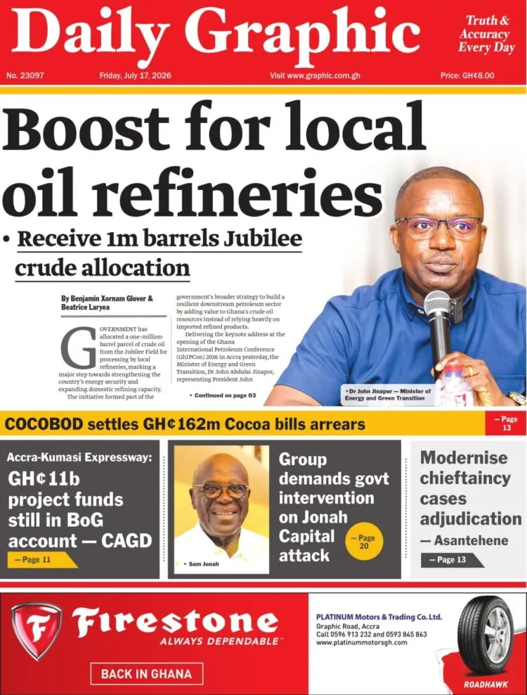 Today’s Front pages: Friday, July 17, 2026
