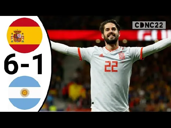 Watch how Spain humiliated Argentina 6-1 in a 2018 friendly