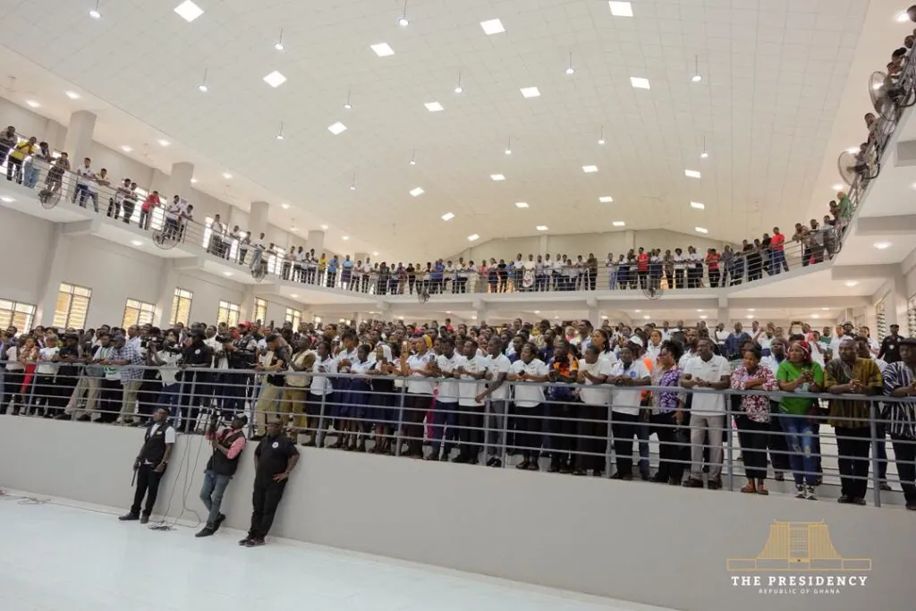 Mahama inspects Peki College assembly hall project, announces recruitment of 16,000 teachers