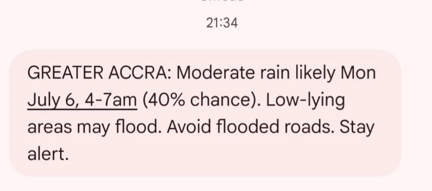 Interior Ministry warns of possible flooding in Greater Accra ahead of Monday rains