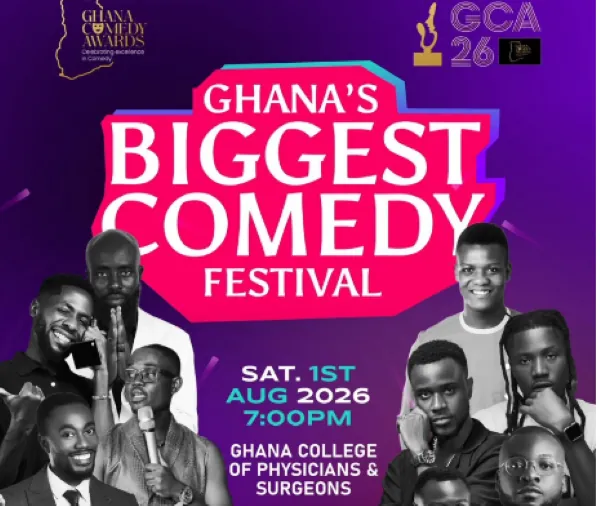 Ghana Comedy Awards 2026: Biggest night of laughter set for Saturday August 1