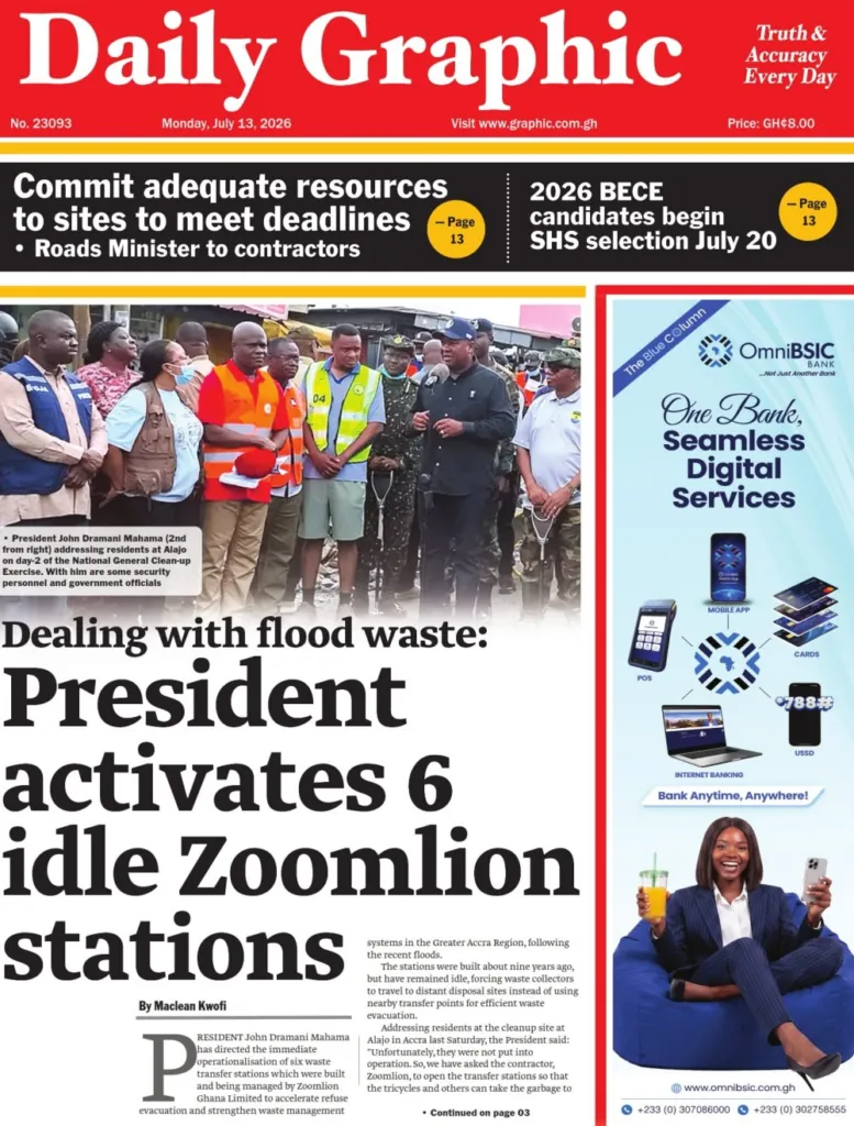 Today’s Front pages: Monday, July 13, 2026