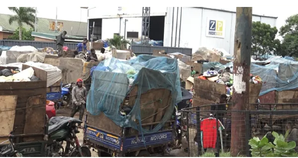 Watch as hundreds of heavily loaded refuse tricycles queue at Achimota transfer station