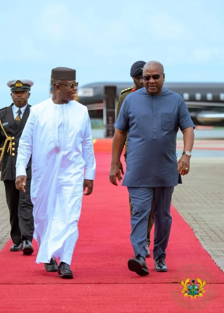 Photos: Sierra Leone President Maada Bio visits Ghana to commiserate with flood victims
