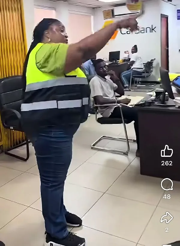 Watch as Okaikwei North MP confronts bank over failure to clean surroundings