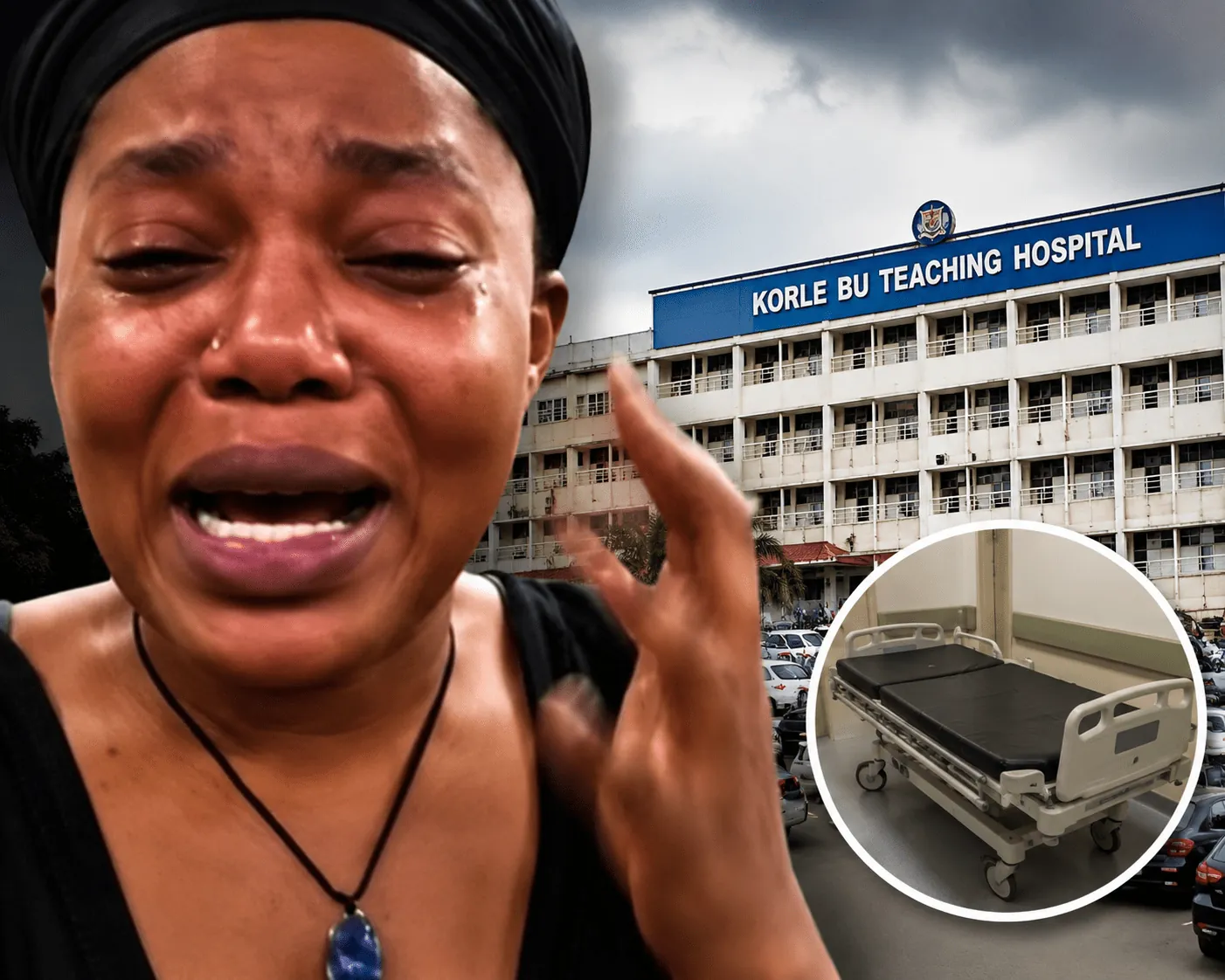 Mzbel Breaks Down in Tears After Sister’s Death, Alleges Korle Bu Had No Bed Available