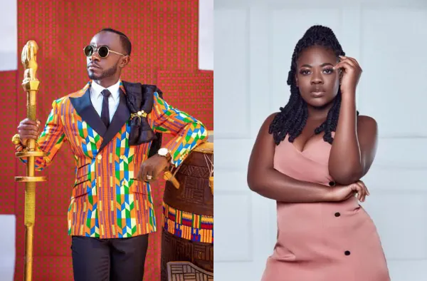 Okyeame Kwame surprises Asantewaa at residence