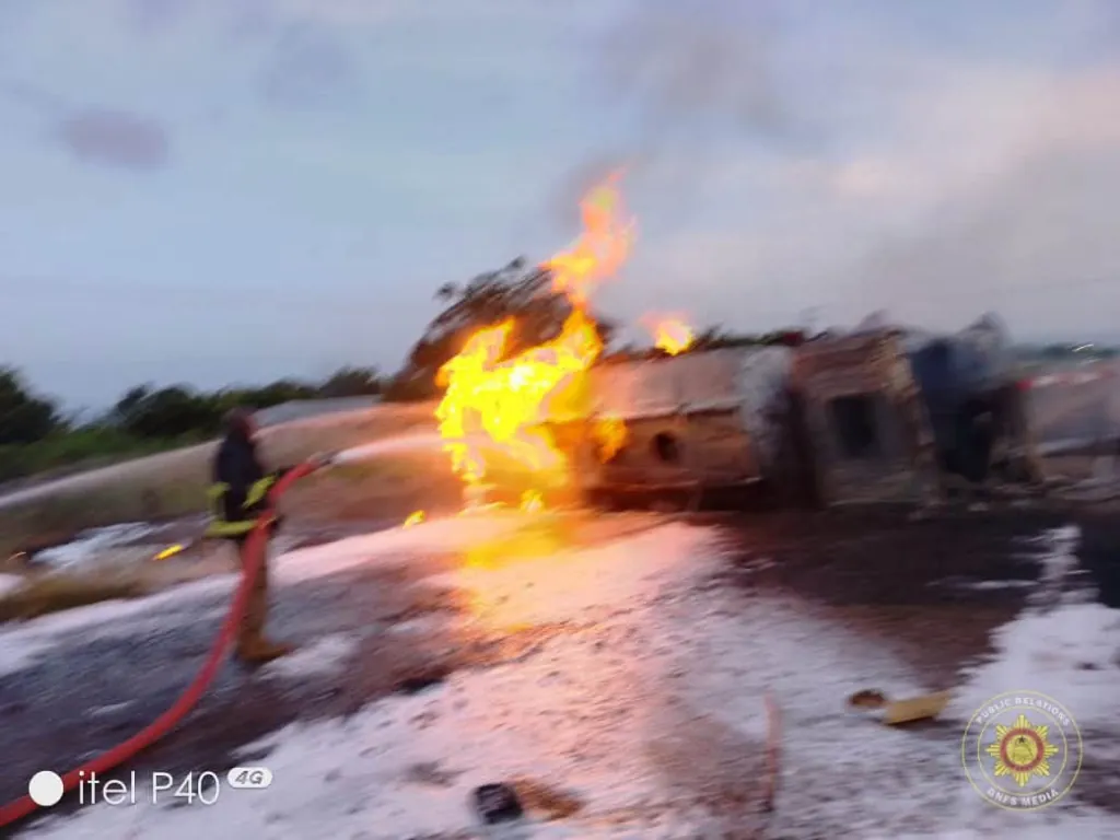 One killed as diesel tanker bursts into flames at Asutuare Junction