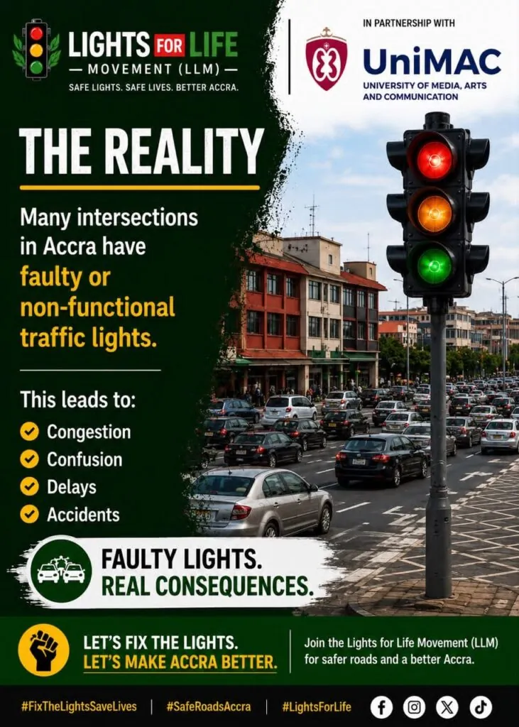 Lights for Life Movement urges fixing of faulty traffic lights to save lives