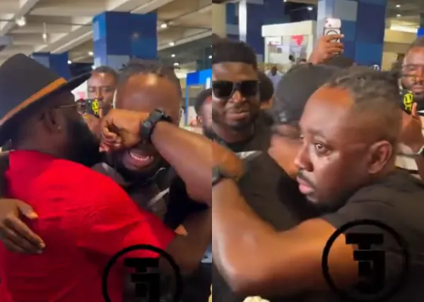Emotional moment as Choirmaster breaks down in tears at Accra International Airport