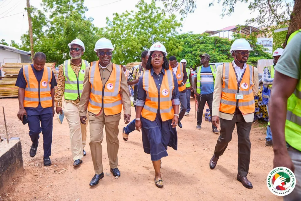 TTH’s Cardiology Centre on track for August completion as Ghana Medical Trust Fund inspects project