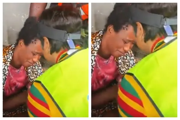 Emotional scene as mother mourns two children lost in devastating Accra floods