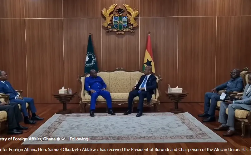 Foreign Affairs Minister welcomes Burundi President, AU officials for 2026 Accra health summit