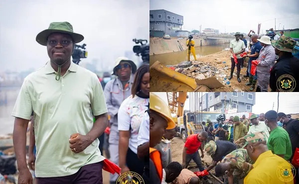 Watch as Finance Minister joins Alajo clean-up exercise
