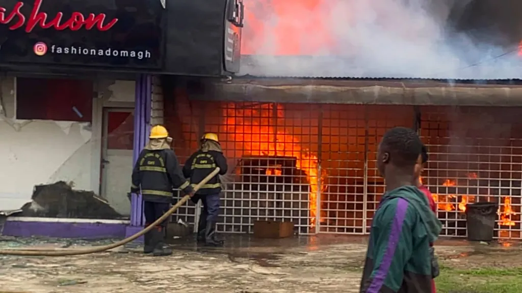 Fire guts fashion training centre at Kumasi Top High, destroys materials worth thousands of cedis