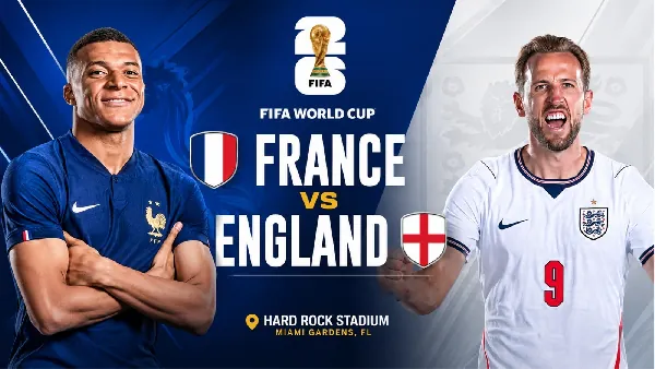 LIVESTREAMING: France vs England (2026 World Cup)