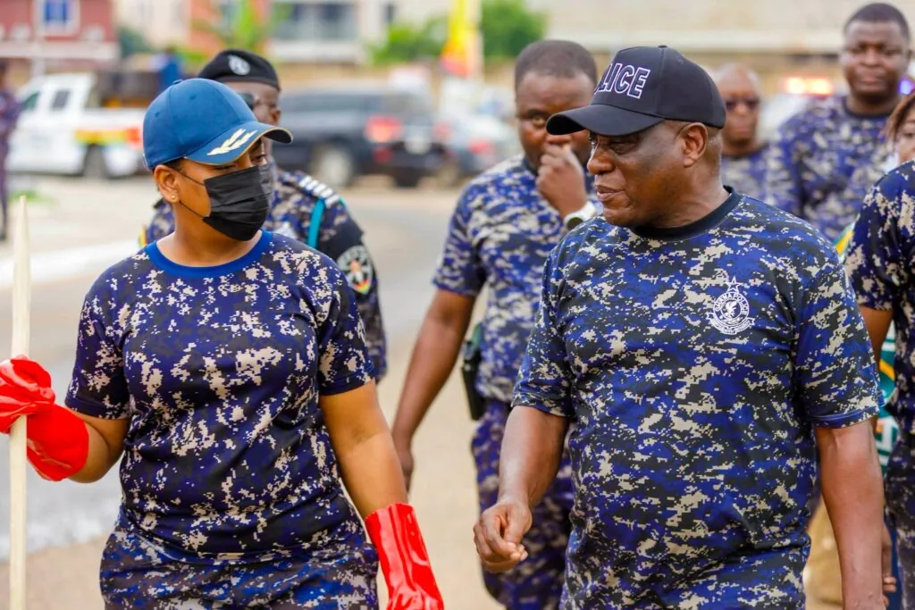 Photos: IGP, Police officers join nationwide clean-up exercise to promote sanitation