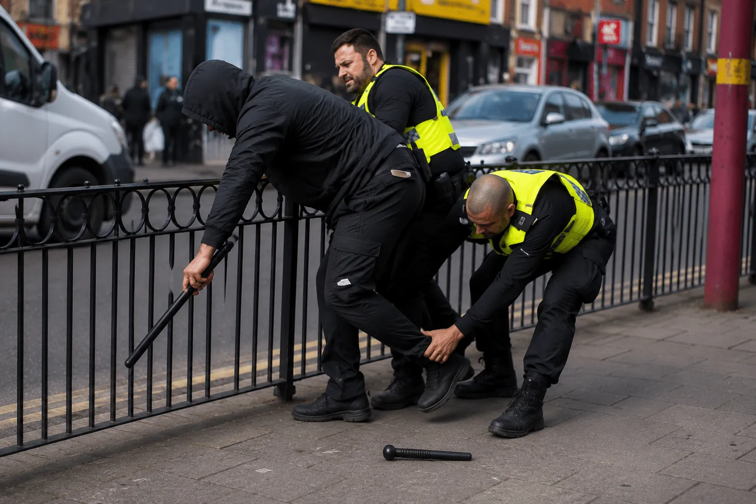 Officer Hit With His Own Baton During Birmingham Stop-and-Search Scuffle