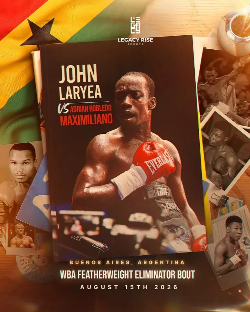 Asamoah Gyan visits John Laryea ahead of August 15 fight against  Adrian Robledo Maximiliano