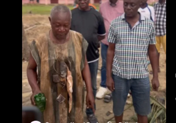 Watch as angry chiefs storm galamsey site to invoke curses on galamseyers