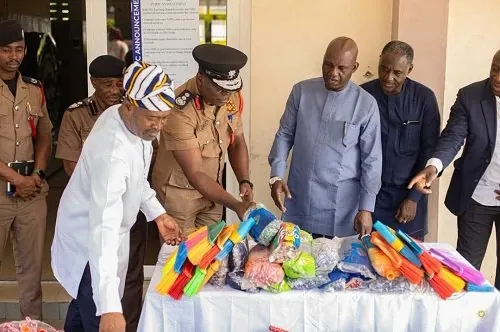 Chief Fire Officer donates 300 cleaning materials to Korle Bu Teaching Hospital