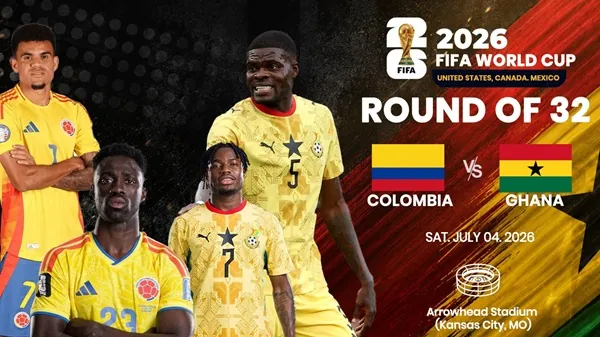 LIVESTREAMED: Ghana face Colombia in 2026 World Cup Round of 32 clash