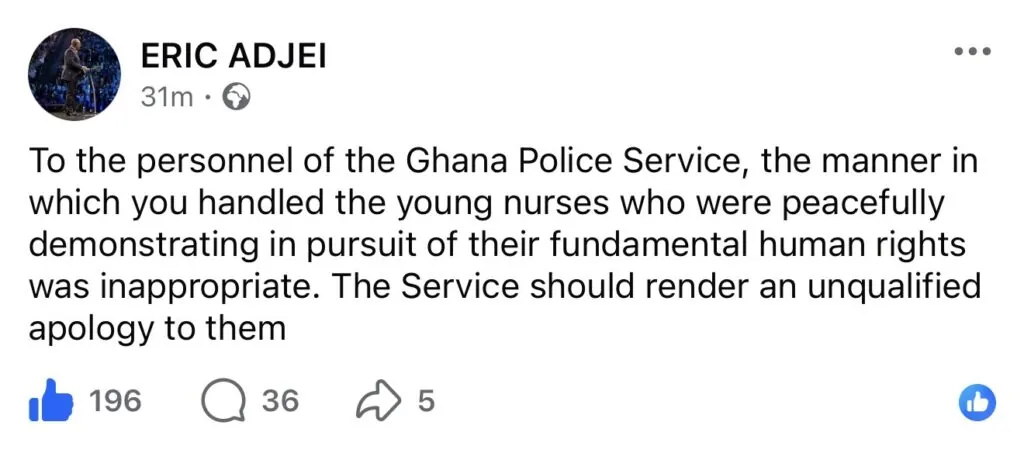 NEIP CEO condemns police over alleged manhandling of demonstrating nurses