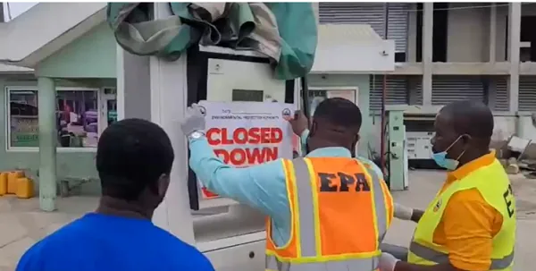 EPA cracks down on Kasoa fuel station over sanitation