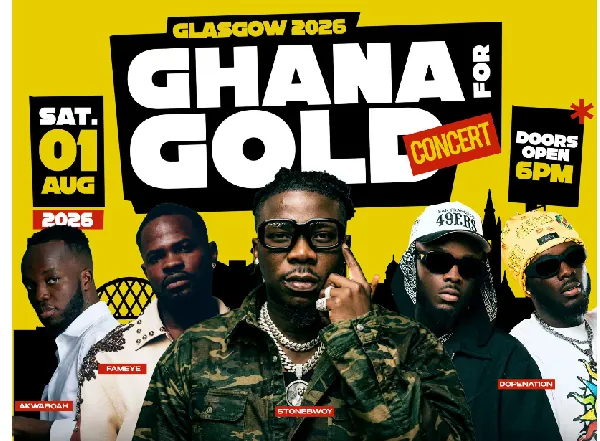 Stonebwoy, Fameye, DopeNation, others to headlines Ghana for Gold concert in Scotland